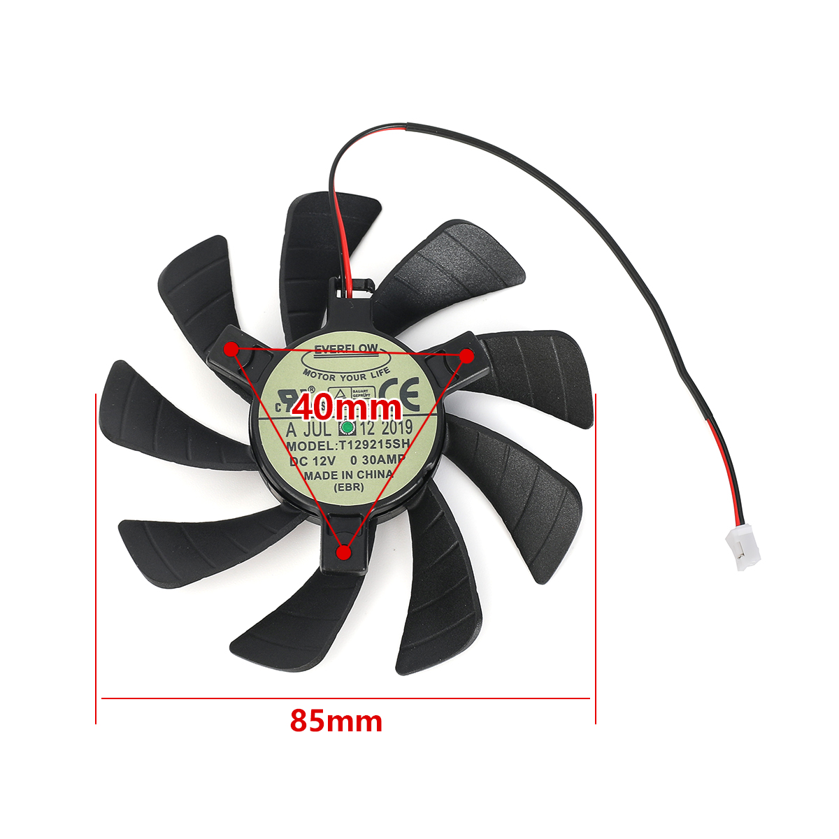 New 85mm T129215SH Cooler Fan  - đánh giá và giá Rtx 3090 24Gb Gddr6X